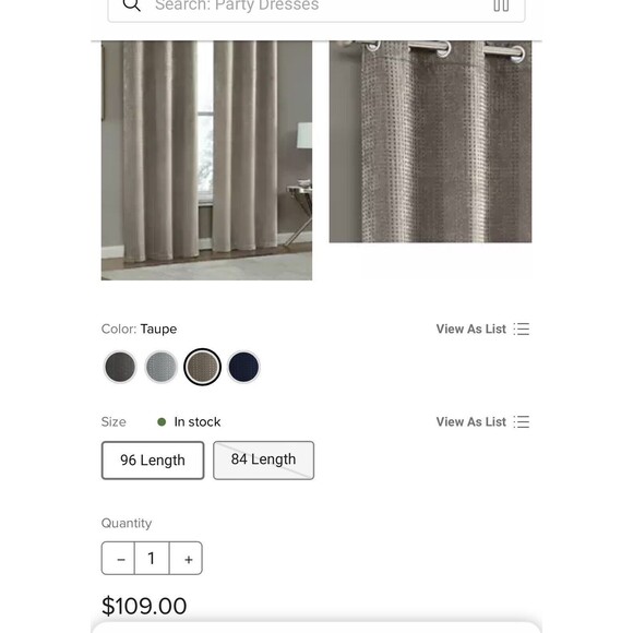 Dainty Home Times Square 3 Layer Grommet Blackout Curtain Panel (2)  76 X96in - Picture 4 of 4